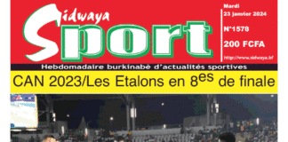 Une Sidwaya Sport du 23-01-2024