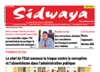 Une Sidwaya du 09-01-2024