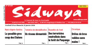 Une Sidwaya du 19 au 21-01-2024