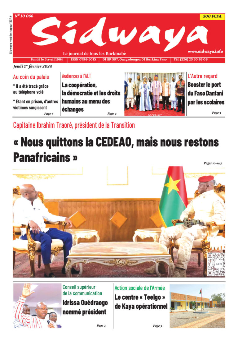 Une du 01-02-2024