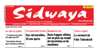 Une Sidwaya du 25-01-2024