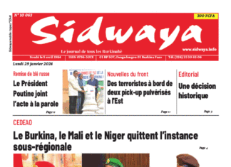 Une Sidwaya du 29-01-2024