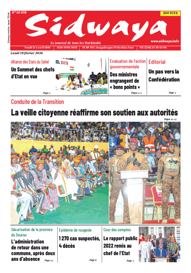 Une Sidwaya du 19-02-2024