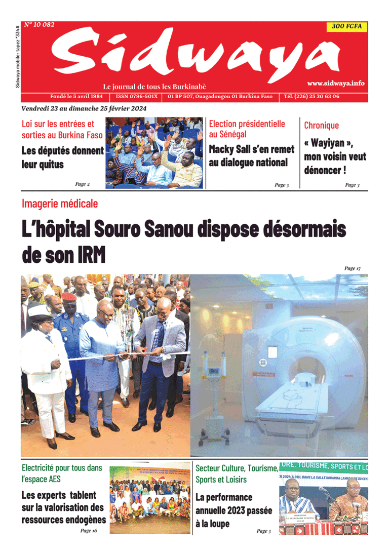 Une Sidwaya du 23 au 25-02-2023