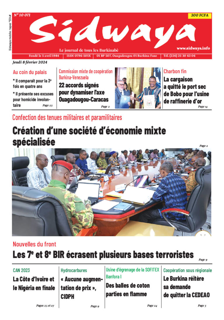 Une du 08-02-2024