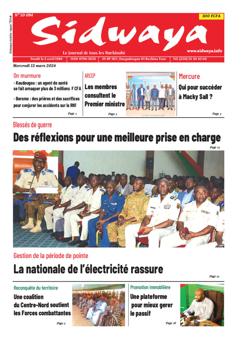 Une du 13-03-2024