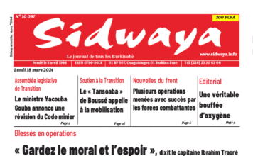 Une Sidwaya du 18-03-2024