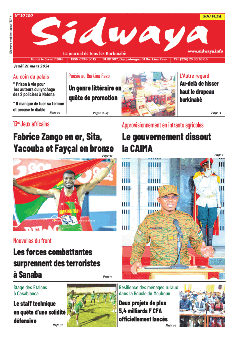 Une Sidwaya du 21-03-2024