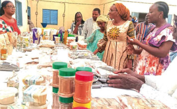 Tanghin-Dassouri : la ministre Nandy Somé encourage les transformatrices de maïs