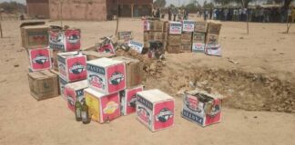 Bogandé : 64 cartons de boissons frelatées détruits