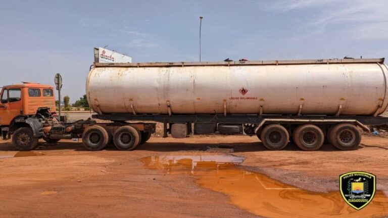 Ouagadougou : La Police municipale saisit un camion-citerne aménagé pour le transport de marchandises