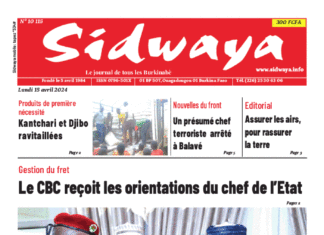 Une Sidwaya du 15-04-2024