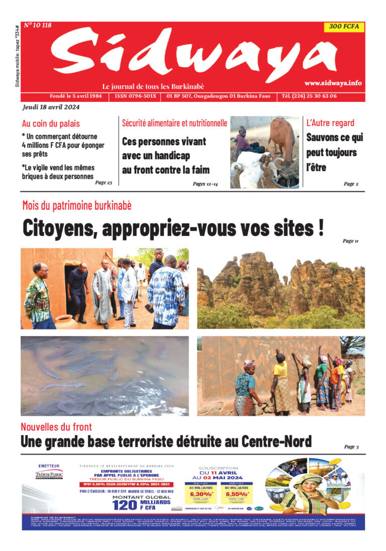Une du 18-04-2024