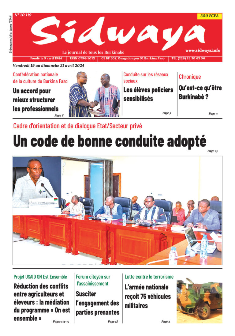 Sidwaya du 19 – 04-2024