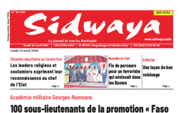 Une Sidwaya du 22-04-2024