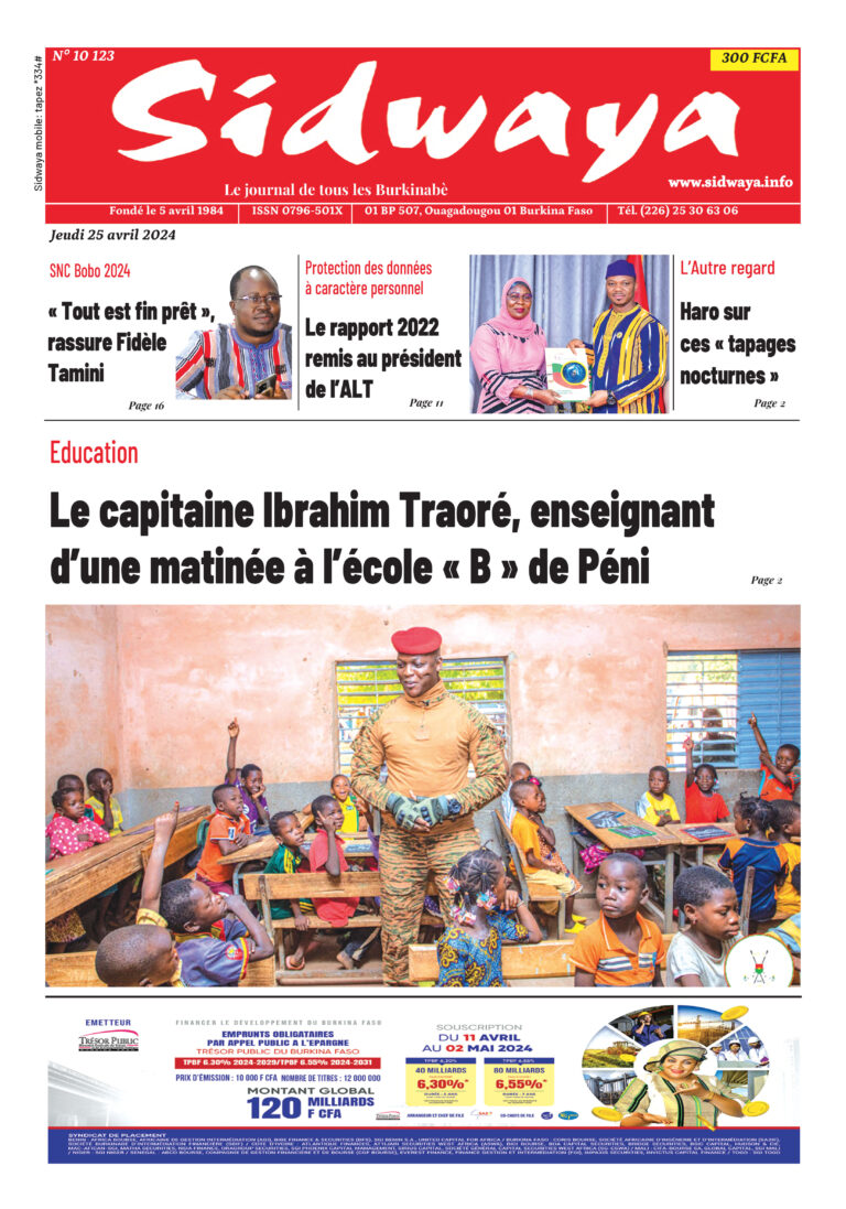 Une du 25-04-2024