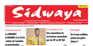 Sidwaya du 26-04-2024