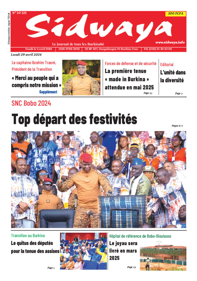 Une du 29-04-2024
