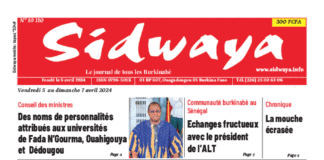 Une Sidwaya du 05 au 07-04-2024