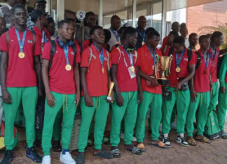 Etalons cadets champions du tournoi UFOA-B U17 : le ministre des Sports Boubakar Savadogo félicite des « guerriers que les généraux ont encadrés »