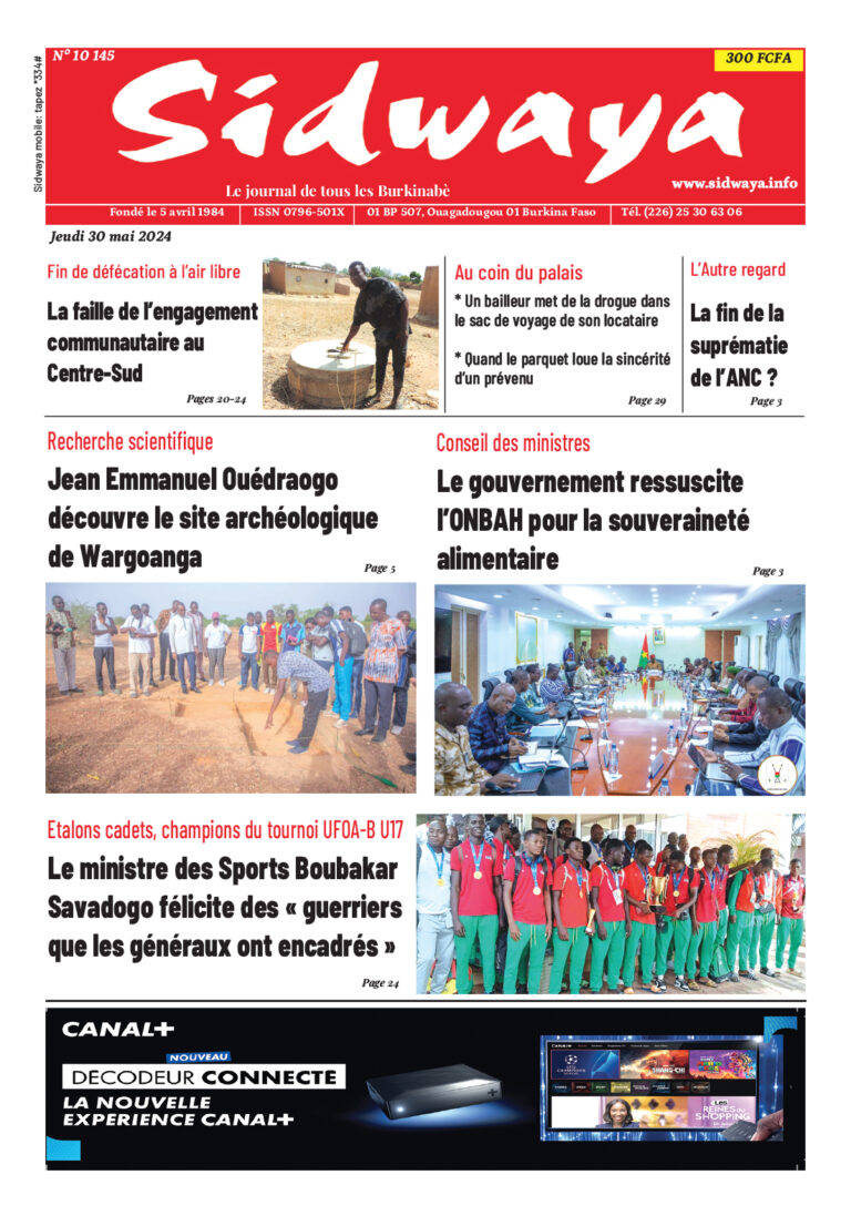 Sidwaya du 30-05-2024