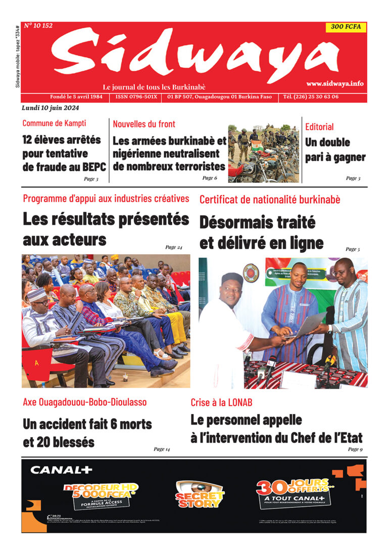 Une du 10-06-2024