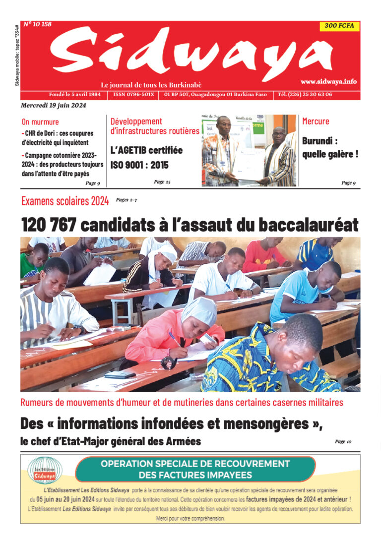 Une sidwaya 19-06-2024