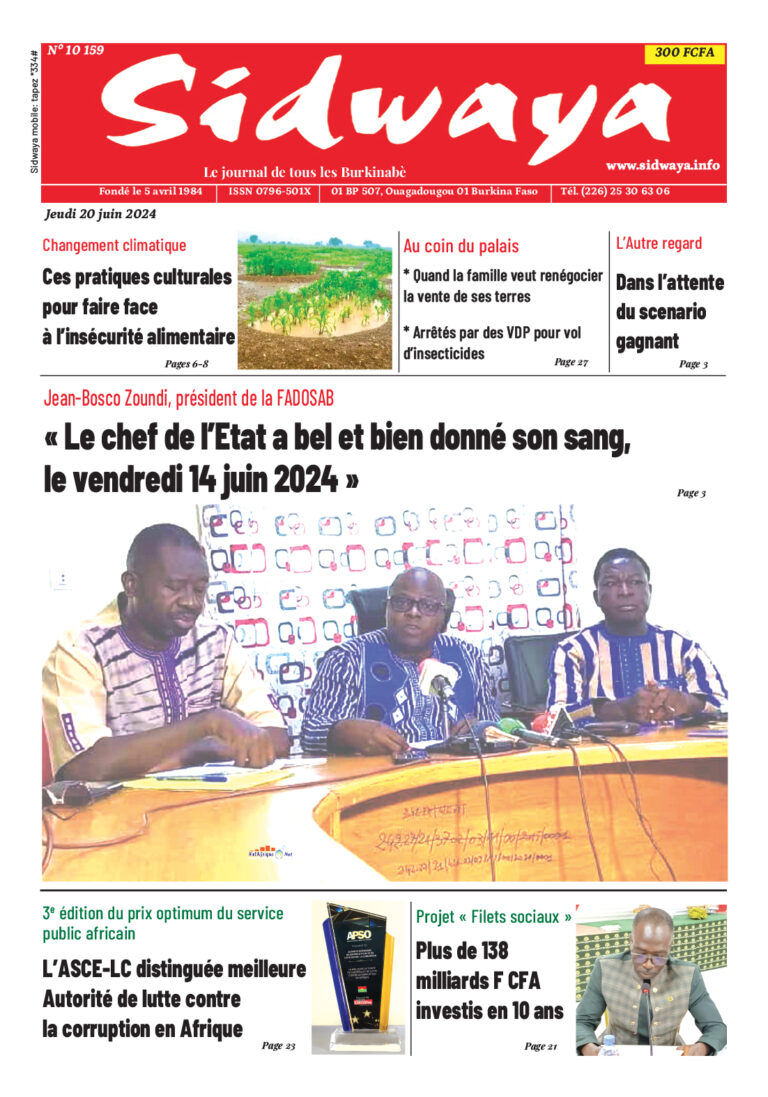 Une du 20-06-2024