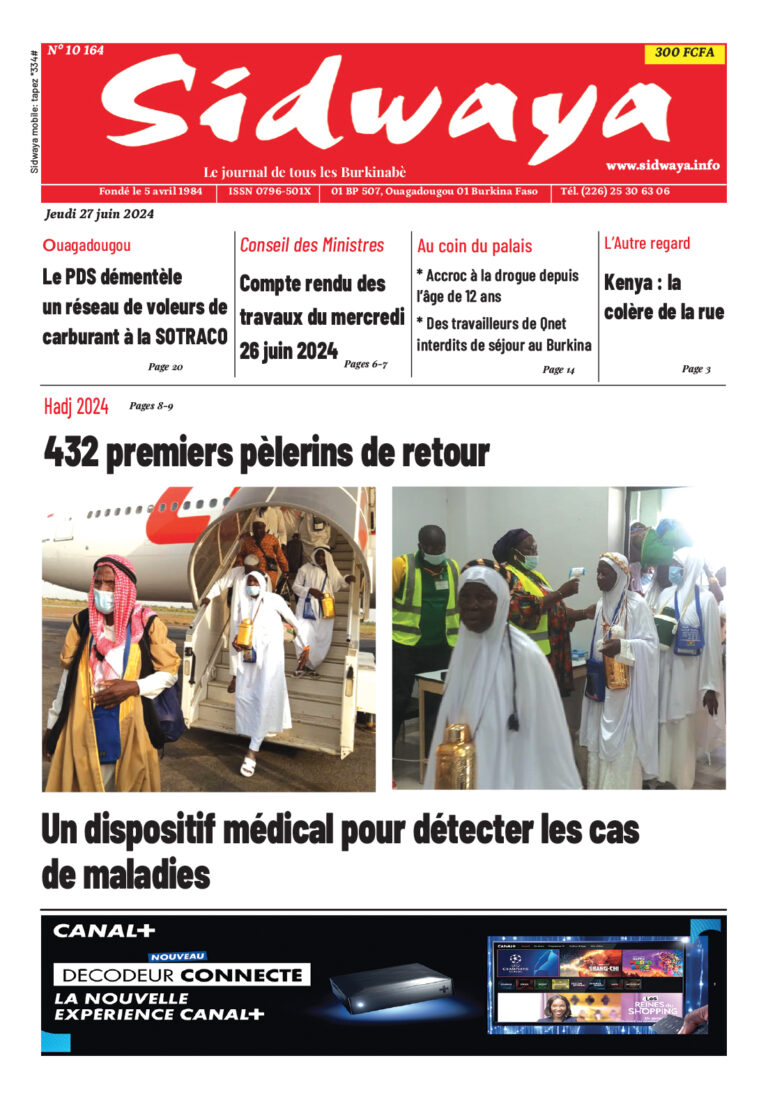 Une du 27-6-2024