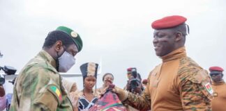 Coopération Burkina Faso – République du Mali : Le président Goïta est arrivé à Ouagadougou