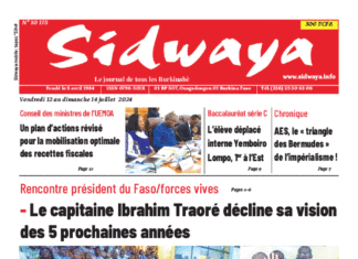 Une Sidwaya du 12 au 14-07-2024