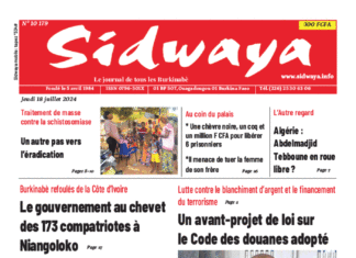 Une Sidwaya du 18-07-2024