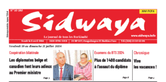 Une Sidwaya du 19 au 21-07-2024