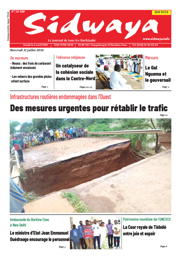 Une Sidwaya du 31-07-2024
