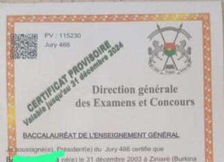 BAC 2024 : Un détenu de Ziniaré obtient son Baccalauréat série D avec près de 12 de Moyenne