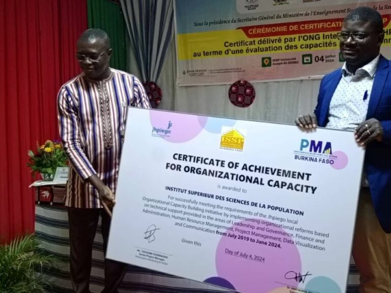 Enseignement supérieur et Recherches   L&rsquo;ISSP reçoit le Certificate of Achievement for Organizational Capacity