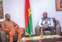 29e édition du FESPACO : un émissaire du Tchad, pays invité d’honneur, chez le ministre d’Etat Jean Emmanuel Ouédraogo