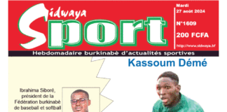 Une Sidwaya Sport du 27-8-2024