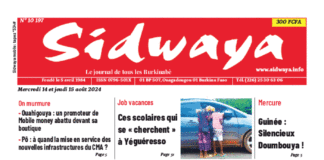 Une Sidwaya du 14 et 15-8-2024