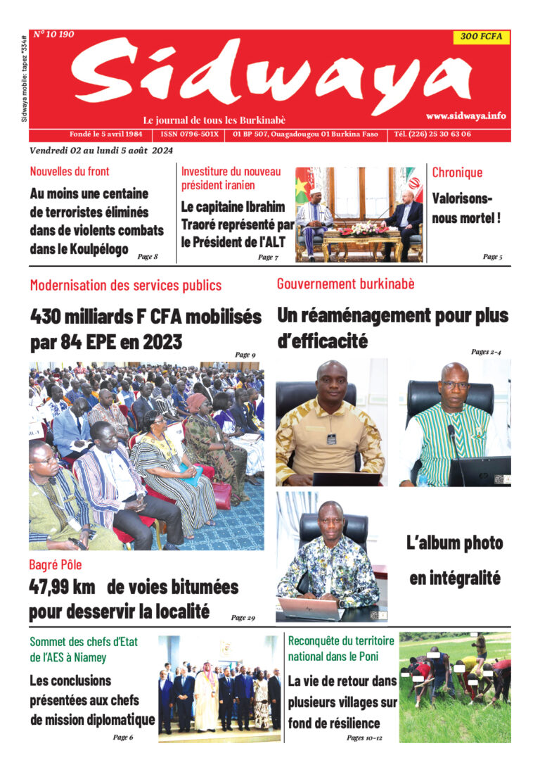 Sidwaya du 02-08-2024