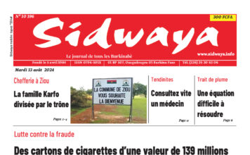 Une Sidwaya du 13-08-2024