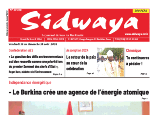 Une Sidwaya du 16 au 18-8-2024
