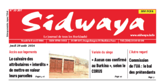 Une Sidwaya du 29-8-2024