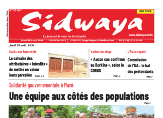 Une Sidwaya du 29-8-2024