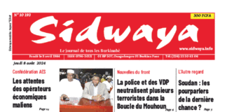 Une Sidwaya du 8-8-2024