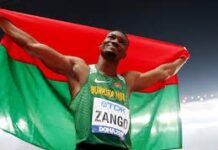 Athlétisme : Le maillot de l’athlète burkinabè, Hugues Fabrice Zango trône désormais au musée Olympique de Lausanne au côté des icônes du sport mondiale