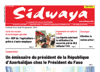 Une Sidwaya du 13 au 16-9-2024