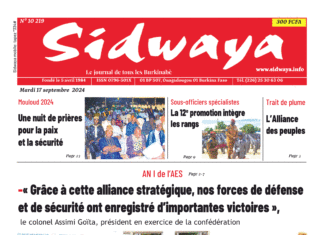 Une Sidwaya du 17-9-2024