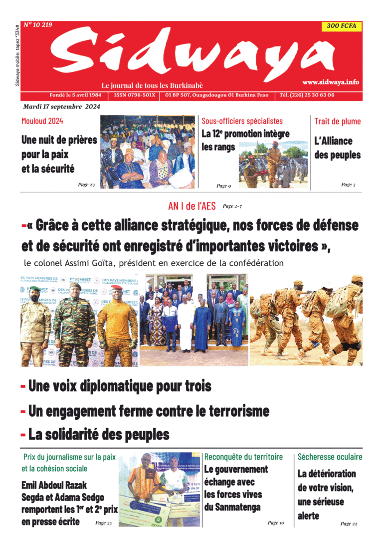 Une Sidwaya du 17-9-2024