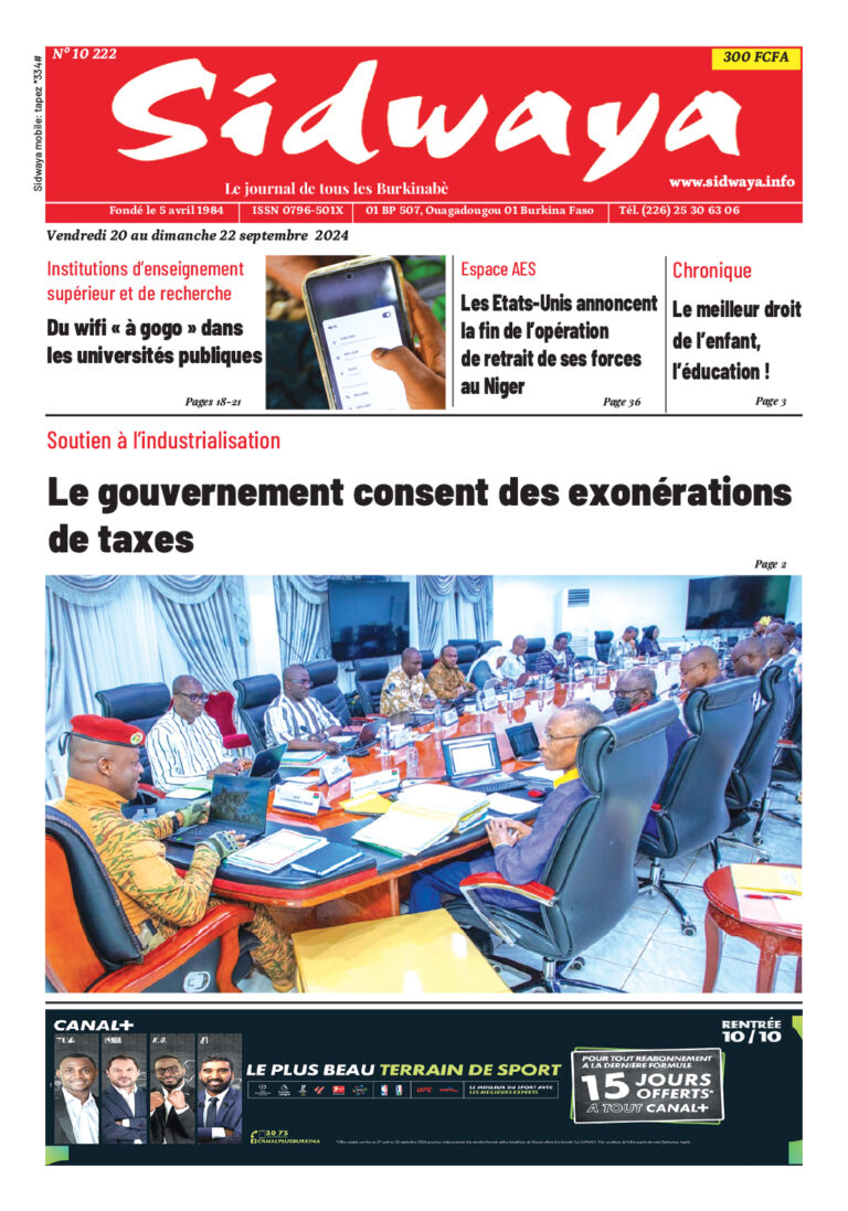 Une du 20-09-2024